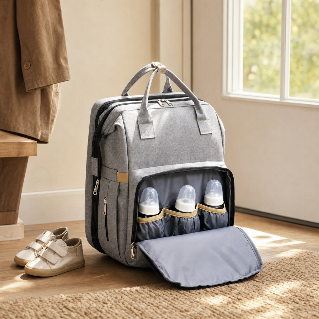 Closed, it is a backpack.