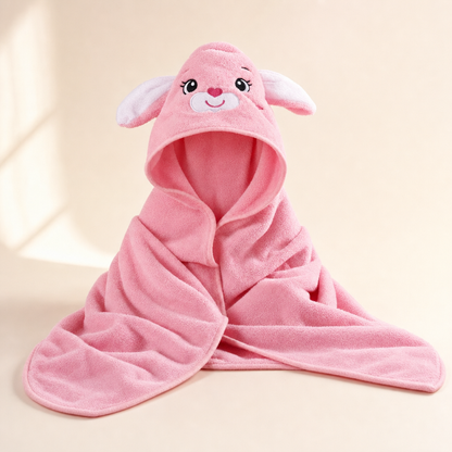 The Animal Hooded Towel — Pink Rabbit